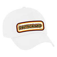Verkleed feest pet - wit - Duitsland - landen thema - zonneklep pet - volwassenen