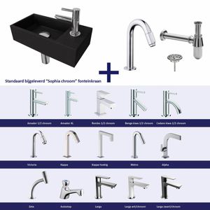 Fonteinset Versus Rechts Zwart Chroom  Ink