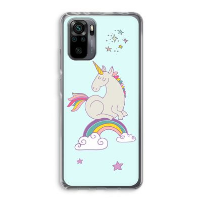Regenboog eenhoorn: Xiaomi Redmi Note 10 Pro Transparant Hoesje