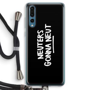 Neuters (zwart): Huawei P20 Pro Transparant Hoesje met koord
