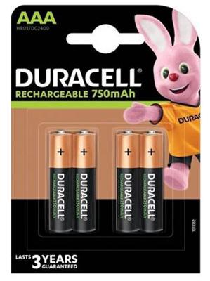 Duracell Rechargeable AAA 750mAh