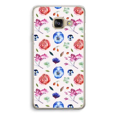 Bloemetjes: Samsung A3 (2017) Transparant Hoesje