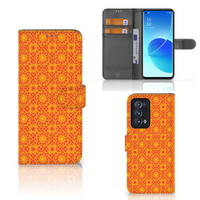 OPPO Reno 6 Pro Plus 5G Telefoon Hoesje Batik Oranje