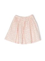 Bonton minijupe en coton à imprimé graphique - Rose