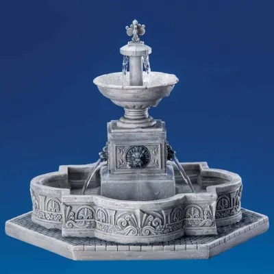Lemax modular plaza-fountain bewegend kerstdorp tafereel 2016