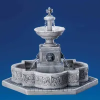 Lemax modular plaza-fountain bewegend kerstdorp tafereel 2016