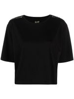 Ea7 Emporio Armani t-shirt crop à logo imprimé - Noir