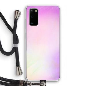 Flow mist pastel: Samsung Galaxy S20 Transparant Hoesje met koord