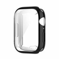 Siliconen case (volledig beschermd) 41mm - Zwart - Geschikt voor Apple watch 41mm