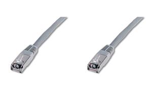 Digitus DK-1641-0025 RJ45 Netwerkkabel, patchkabel CAT 6 S/FTP 0.25 m Grijs Vlambestendig, Snagless 1 stuk(s)