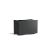 Aluminium plantenbak CARREZ met wielen 90x50x60cm.