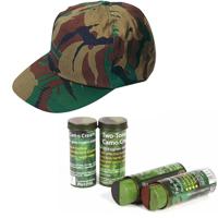 Leger Soldaten accessoires verkleedset - camouflage petje - en schmink - volwassenen