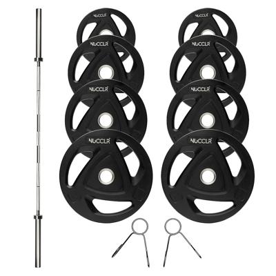 NUCCLR olympische halterset rubber 120 KG