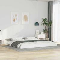 Bedframe Wit 200 x 220 cm Massief grenenhout