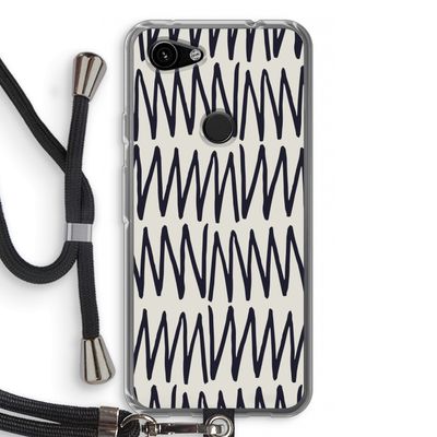 Marrakech Zigzag: Pixel 3a Transparant Hoesje met koord
