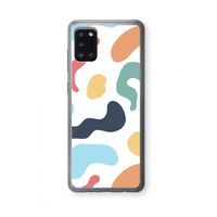 Memphis Shapes Blue: Samsung Galaxy A31 Transparant Hoesje