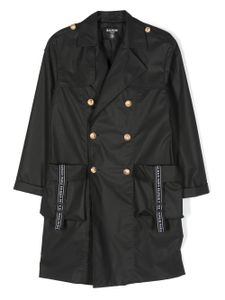 Balmain Kids trench à boutonnière croisée - Noir