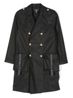 Balmain Kids trench à boutonnière croisée - Noir