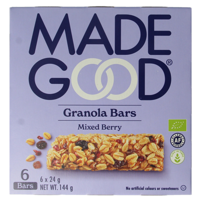 Made Good Granola bar mixed berries 24 gram bio 6 Stuks
