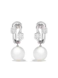 Yoko London boucles d'oreilles Starlight en or blanc 18ct à ornements - Argent