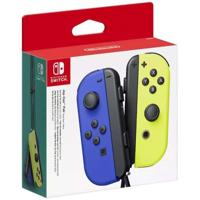 Paar Joy-Con links blauwe en rechter neon gele joysticks
