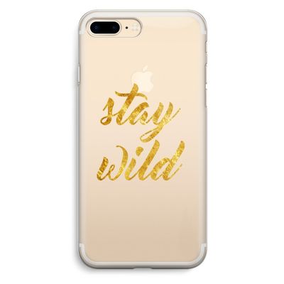 Stay wild: iPhone 7 Plus Transparant Hoesje