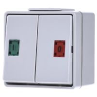 639 W  - Push button 2 change-over contacts grey 639 W