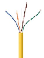 UTP Cat5E Lan-kabel (CCA) stug, 305 meter - Geel - thumbnail
