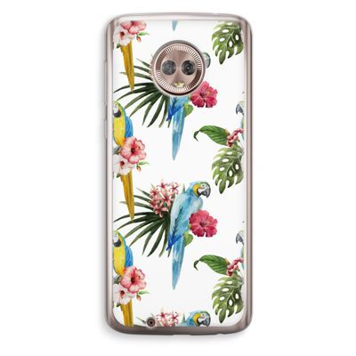 Kleurrijke papegaaien: Motorola Moto G6 Transparant Hoesje