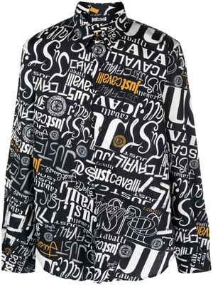 Just Cavalli Overhemd met logoprint - Zwart