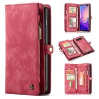 Caseme 2-in-1 Multifunctioneel Samsung Galaxy S10+ Portemonnee Hoesje - Rood