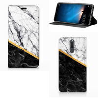 Huawei Mate 10 Lite Standcase Marmer Wit Zwart - Origineel Cadeau Man - thumbnail