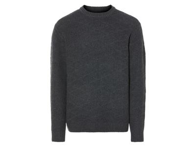 LIVERGY Gebreide heren trui (Grijs, XL)