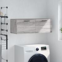Wandkast 100x36,5x35 cm bewerkt hout grijs sonoma eikenkleurig - thumbnail