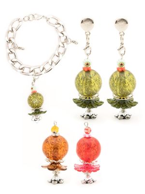 Amir Slama bracelet et boucles d'oreilles interchangeables - Argent