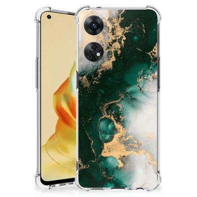 Anti-Shock Hoesje voor OPPO Reno8 T 4G Marmer Groen