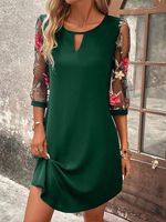 Loose Mesh Casual Dress With No - thumbnail