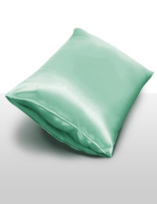 Zijden Kussensloop inSilk Collection, Kleur Mintgroen, Afmeting 50 x 70 cm