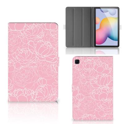 Samsung Galaxy Tab S6 Lite | S6 Lite (2022) Tablet Cover White Flowers Samsung Galaxy Tab S6 Lite | S6 Lite (2022) Tablet Cover White Flowers