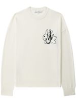 JW Anderson pull à logo intarsia - Blanc - thumbnail