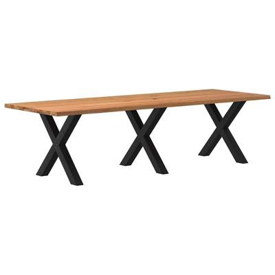 Eettafel rechthoekig 280x100x74 cm massief eikenhout lichtbruin