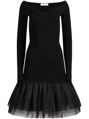 Nina Ricci robe à panneau en tulle - Noir