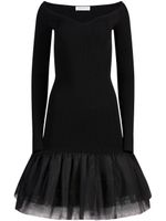Nina Ricci robe à panneau en tulle - Noir Nina Ricci robe à panneau en tulle - Noir