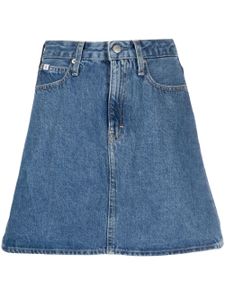 Calvin Klein Jeans minijupe évasée à taille haute - Bleu