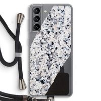 Gespikkelde marmer: Samsung Galaxy S21 Transparant Hoesje met koord