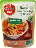 Ravioli tofu tomaat basilicum bio