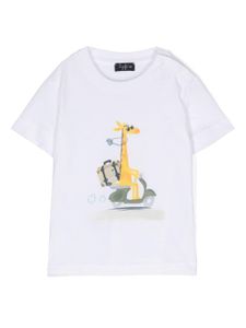 Il Gufo t-shirt à imprimé animalier - Blanc