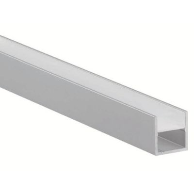 U-Profiel voor IP toepassing inclusief opalen afdekking - Aluminium