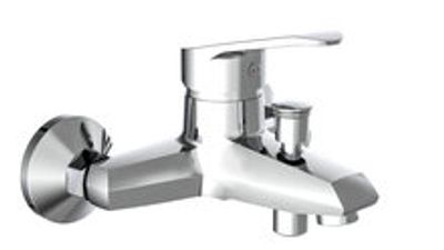 TESSA ééngreepsmengkraan bad, chroom keramische schijven geluidsarme, verwisselbare 40 mm cartouche ½" (Ø ca. 1,9 cm) verbinding voor doucheslang metalen greep garantie: 5 jaar