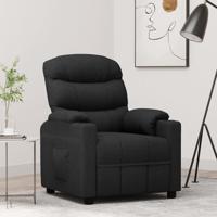 Fauteuil verstelbaar stof zwart - thumbnail